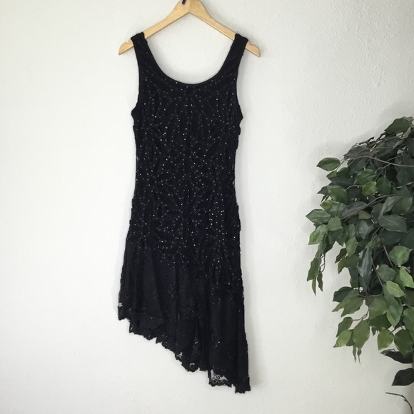 Basix II Sequin Asymmetrical Dress - Picture 7 of 7